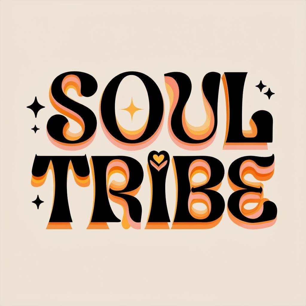 Цветной типографический логотип Soul Tribe
