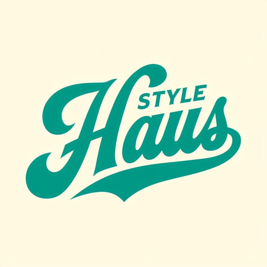 Бирюзовый типографический логотип Style Haus